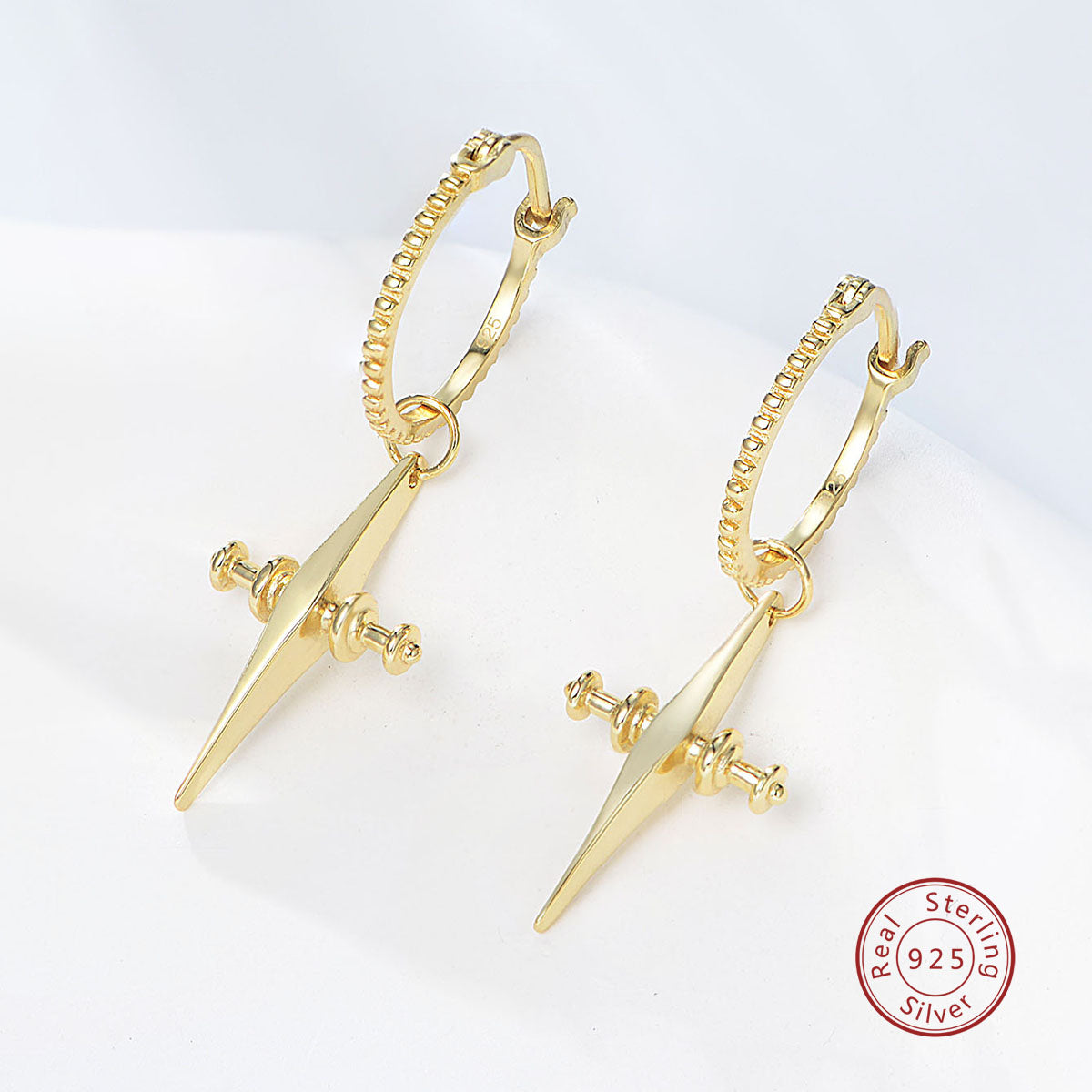 Latest Fashion Cross Hoop Drop Earrings