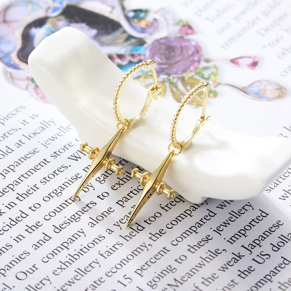 Latest Fashion Cross Hoop Drop Earrings