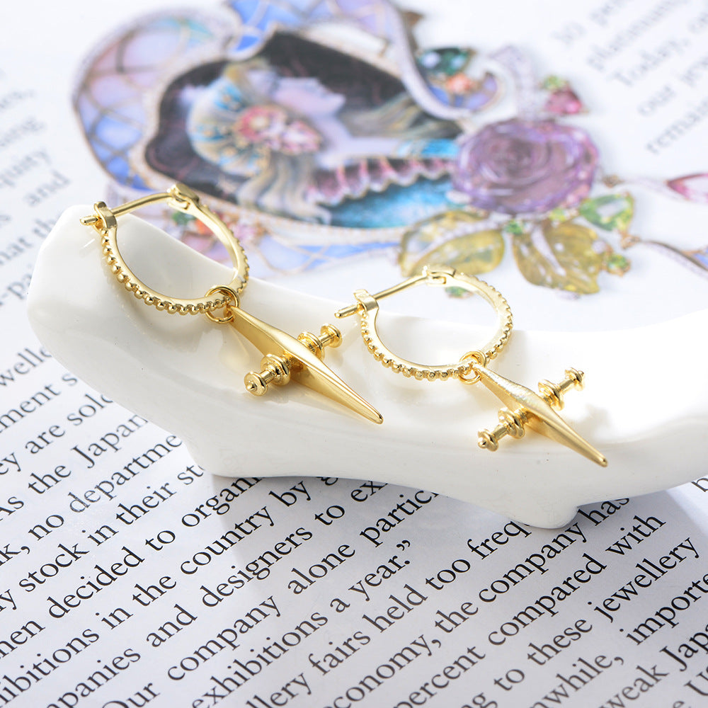 Latest Fashion Cross Hoop Drop Earrings