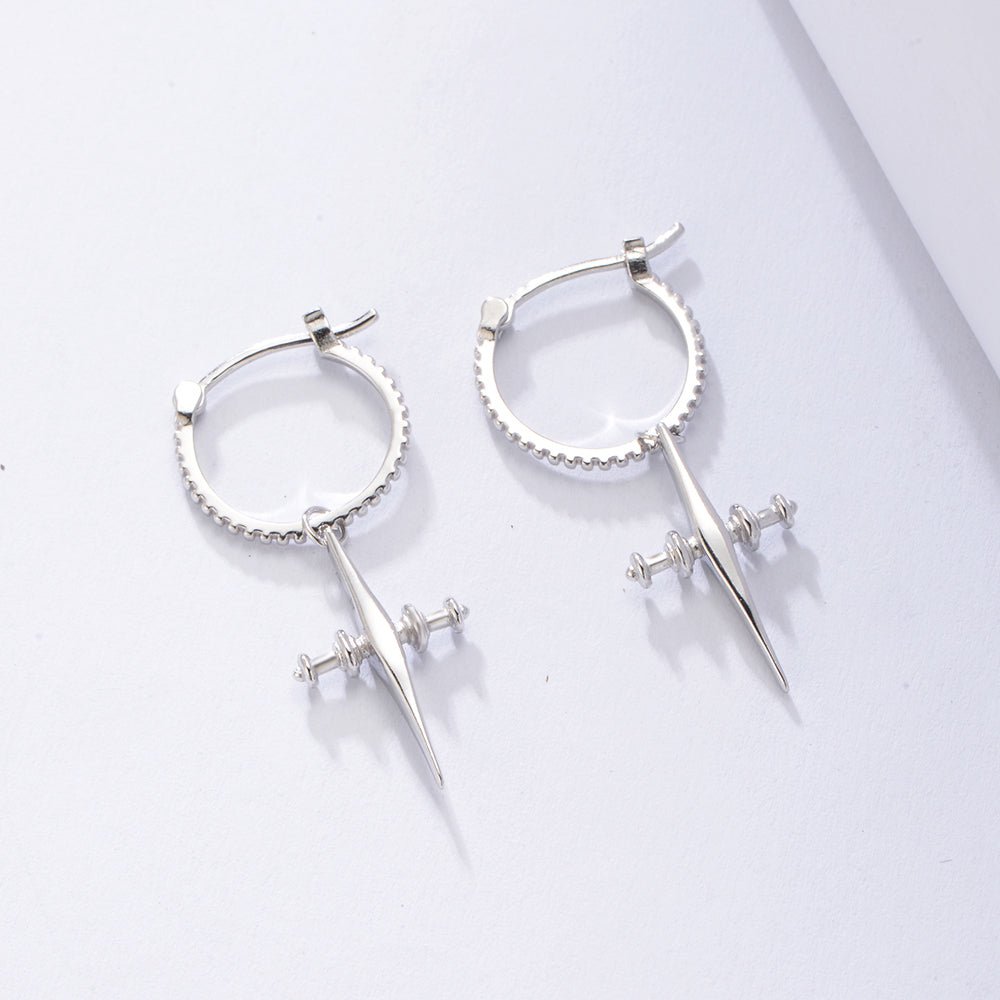 Latest Fashion Cross Hoop Drop Earrings