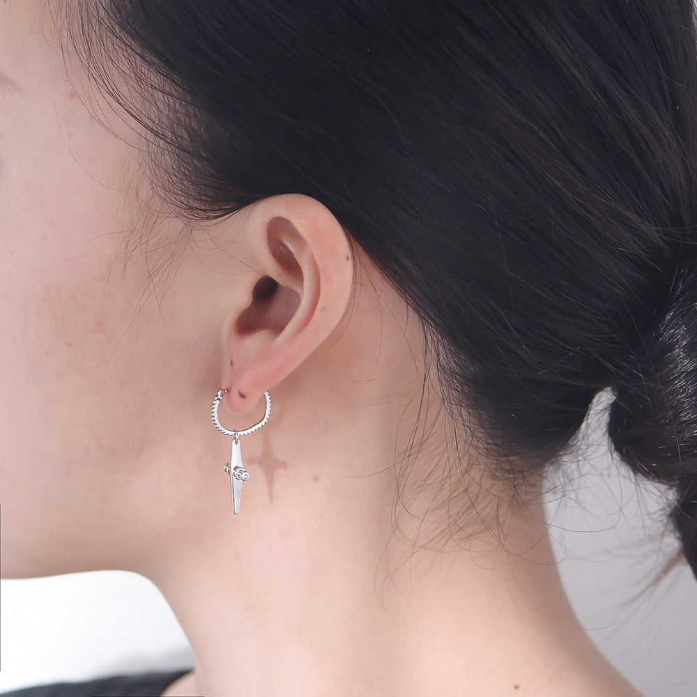 Latest Fashion Cross Hoop Drop Earrings