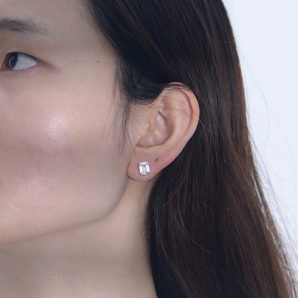 Luxury Geometric Square Zircon Stud earrings