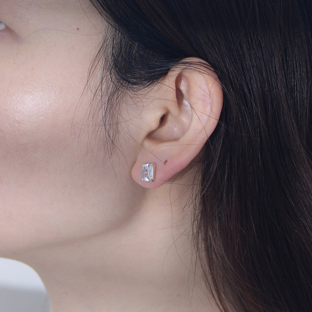 Luxury Geometric Square Zircon Stud earrings