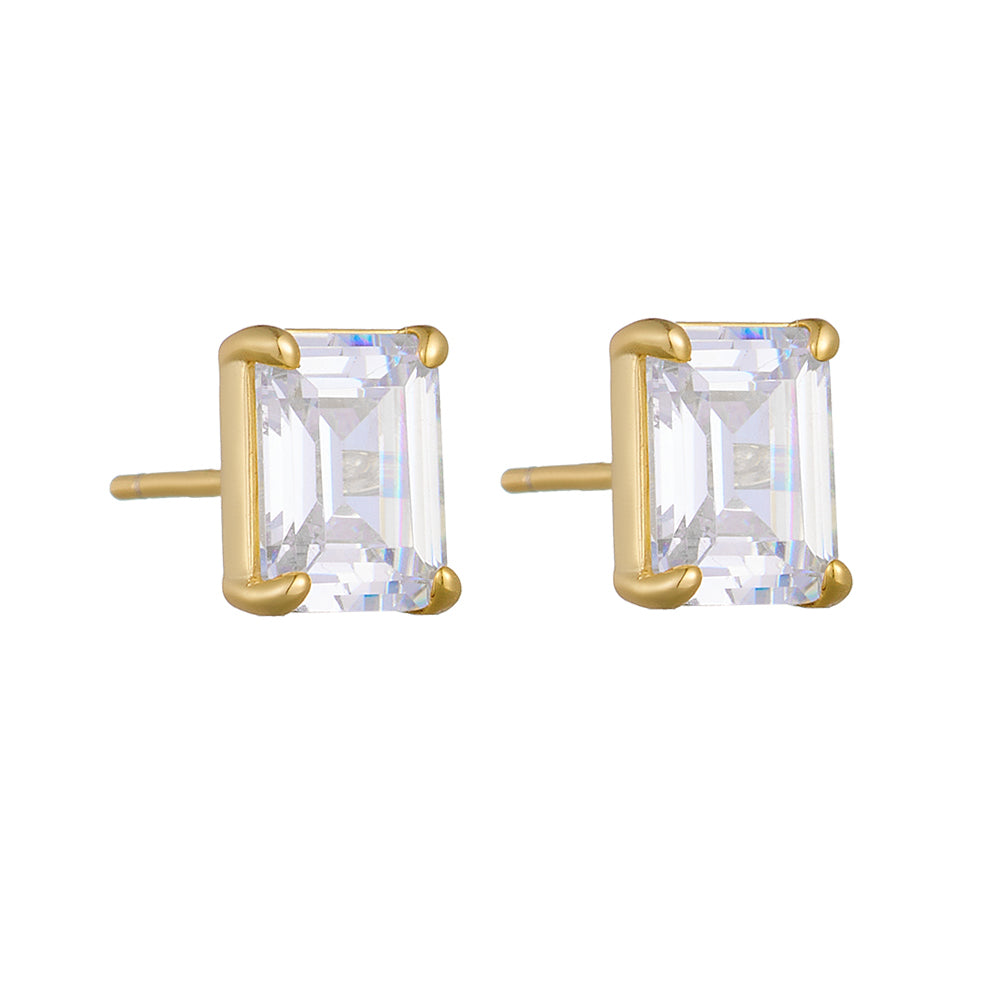 Luxury Geometric Square Zircon Stud earrings