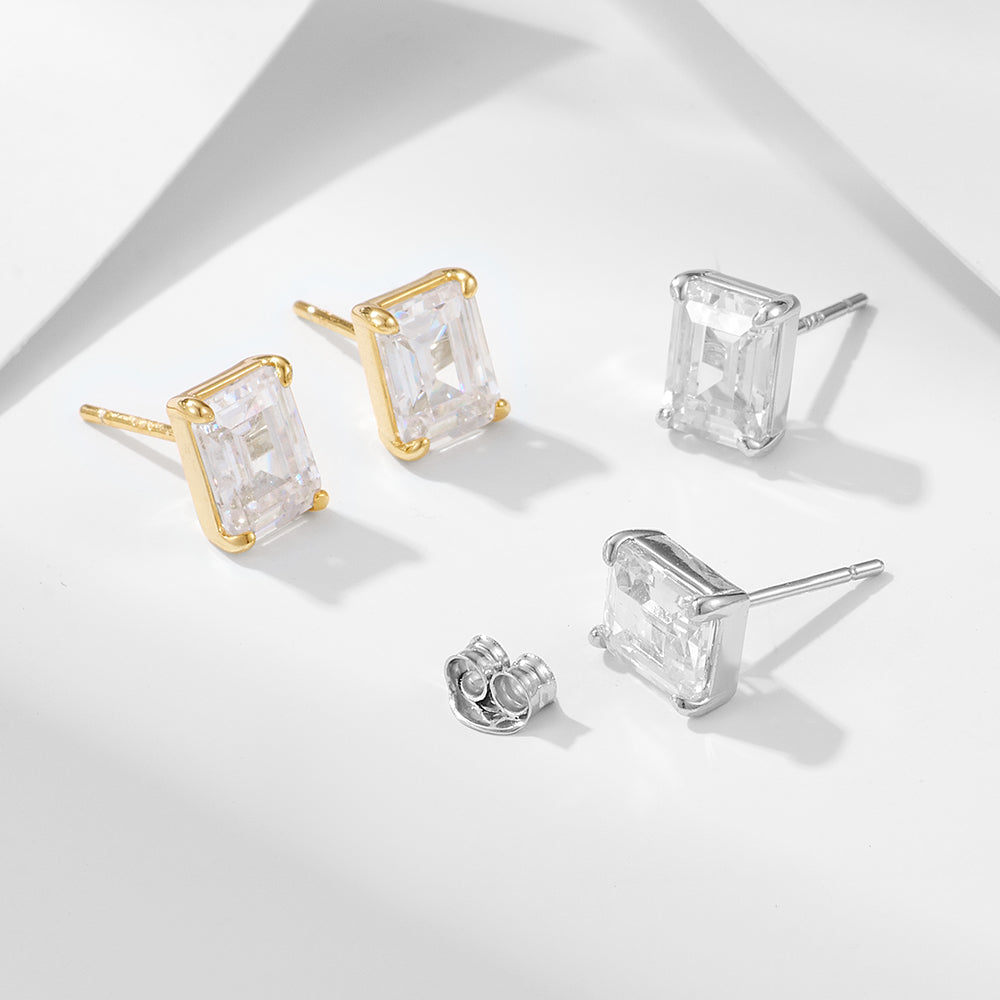 Luxury Geometric Square Zircon Stud earrings