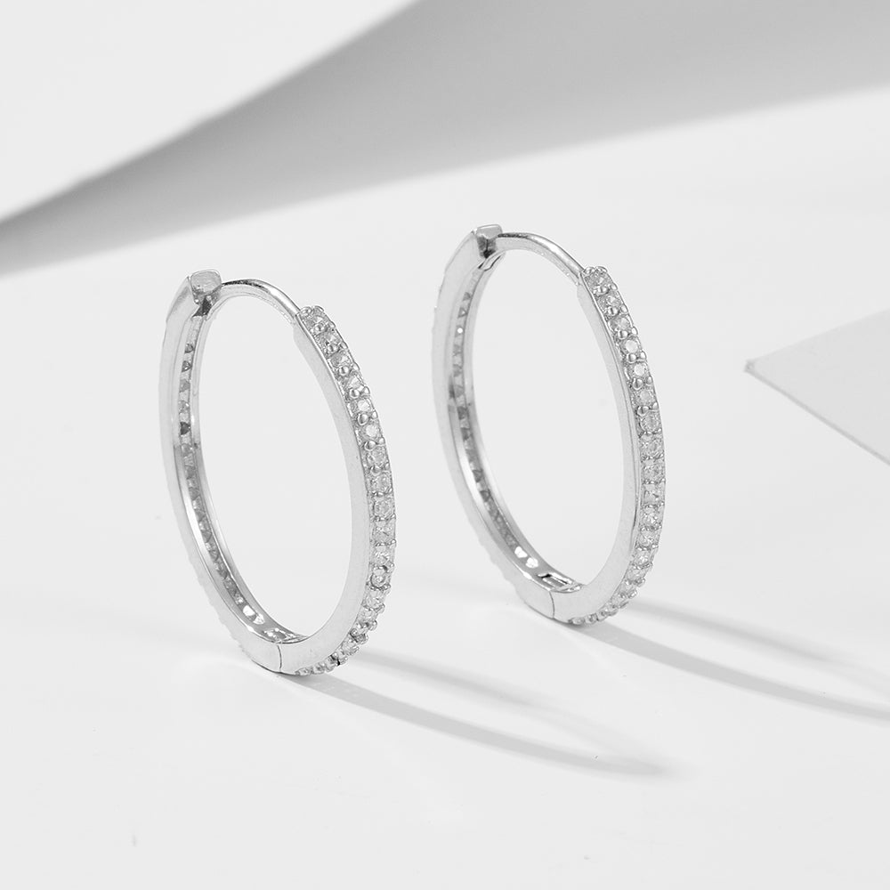 Simple Geometric Big Zircon Earrings