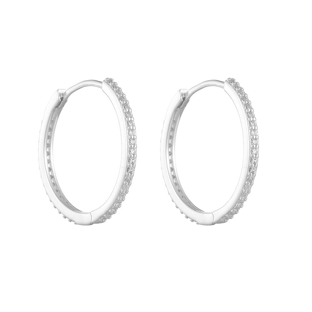 Simple Geometric Big Zircon Earrings