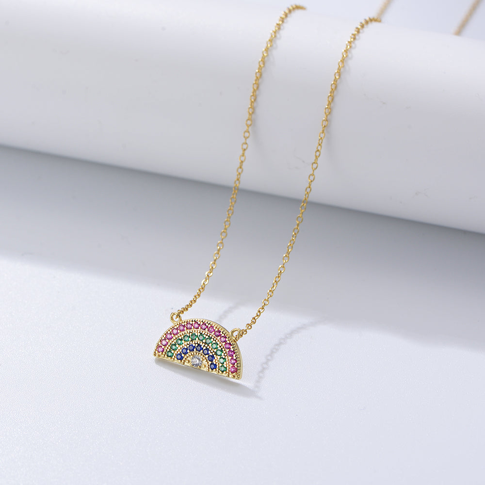 Trendy Rainbow Pendant Necklace