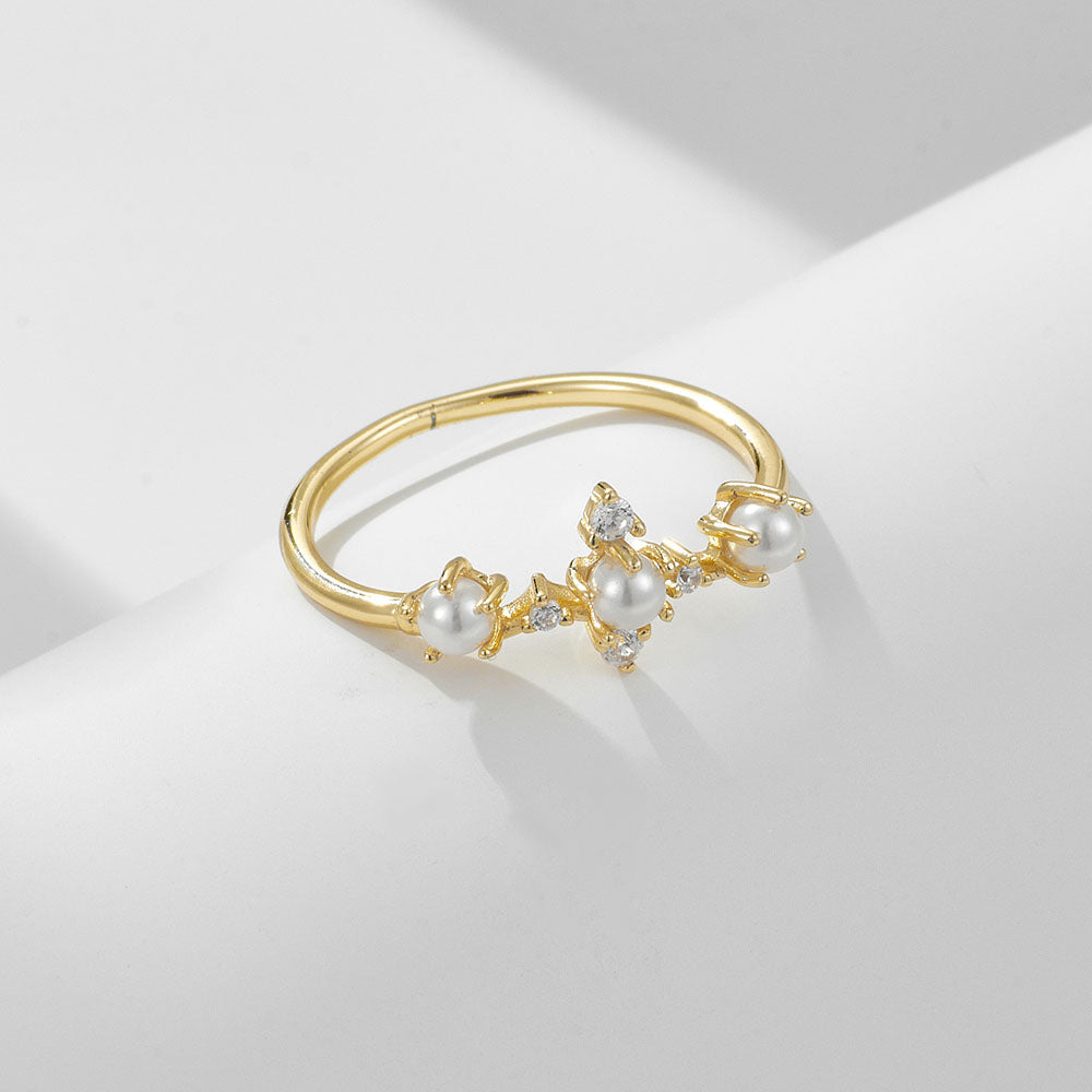 Elegant Prong Setting Pearl Ring