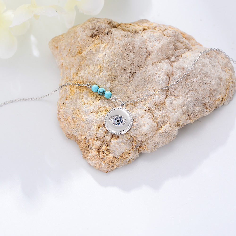 Bohemia Beach Turquoise Beaded Anklet  Evil Eye Anklets