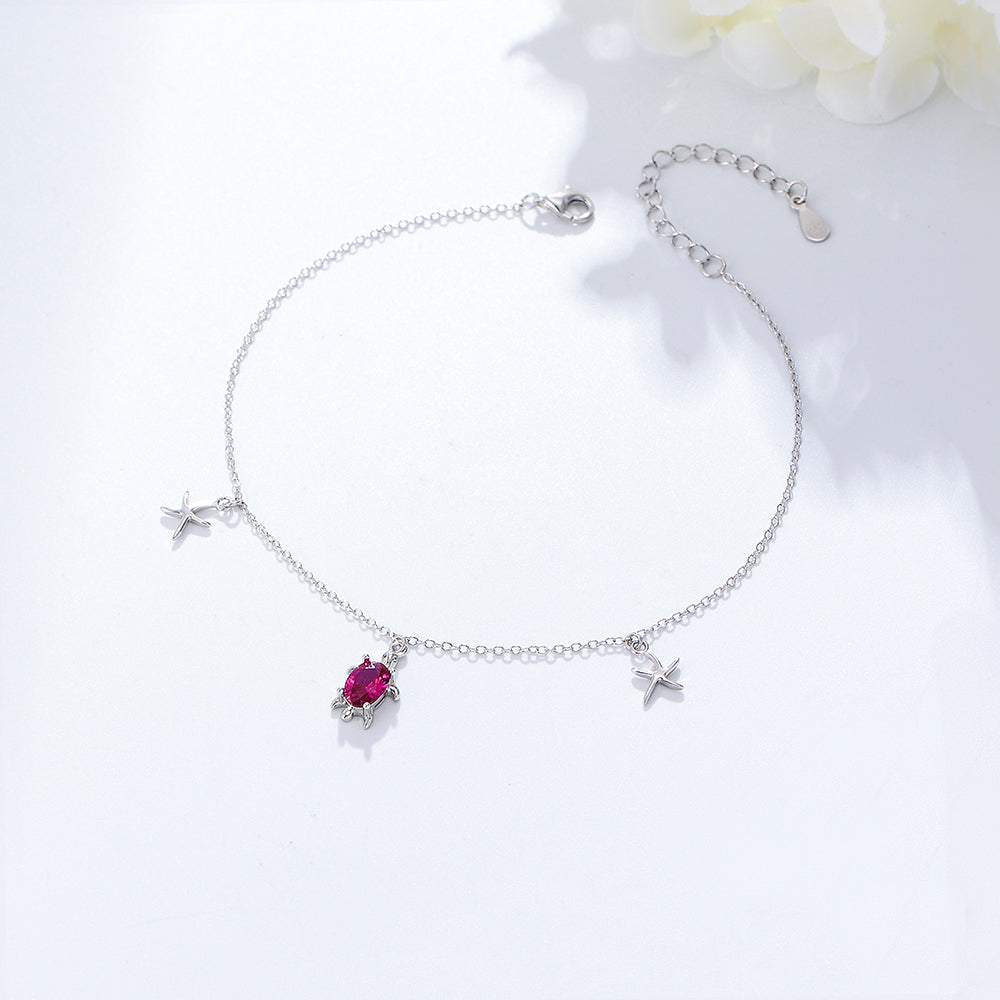 Cute Starfish Tortoise Anklet