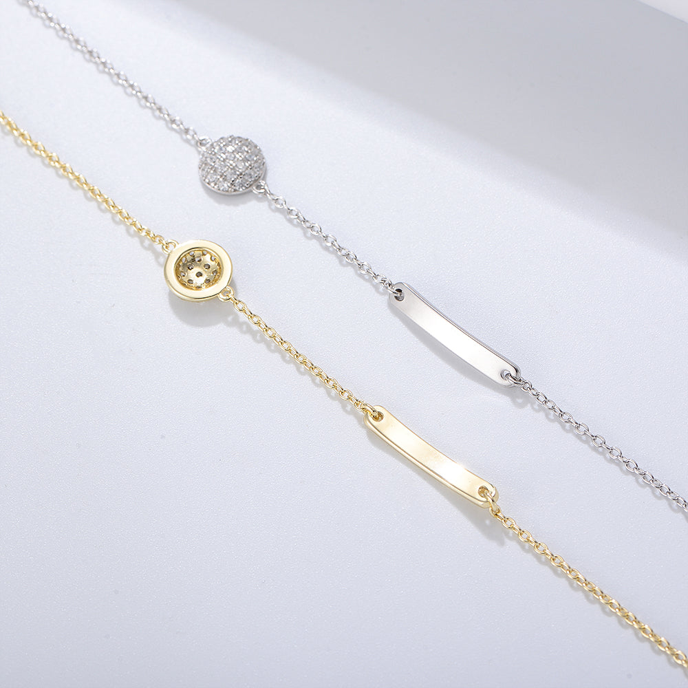 Fashion Jewelry Bar Ball Double Charms Bracelet