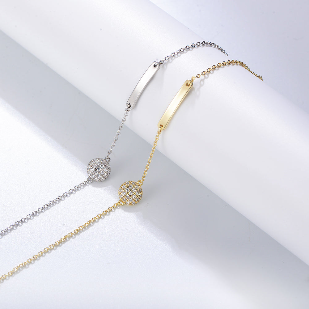 Fashion Jewelry Bar Ball Double Charms Bracelet