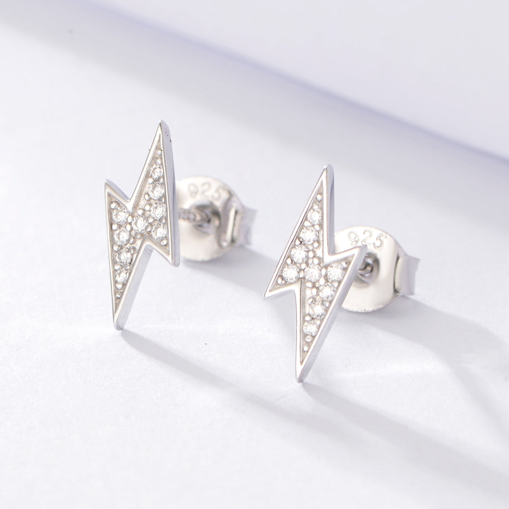 Trendy Delicate Simple Lightning Stud Earrings