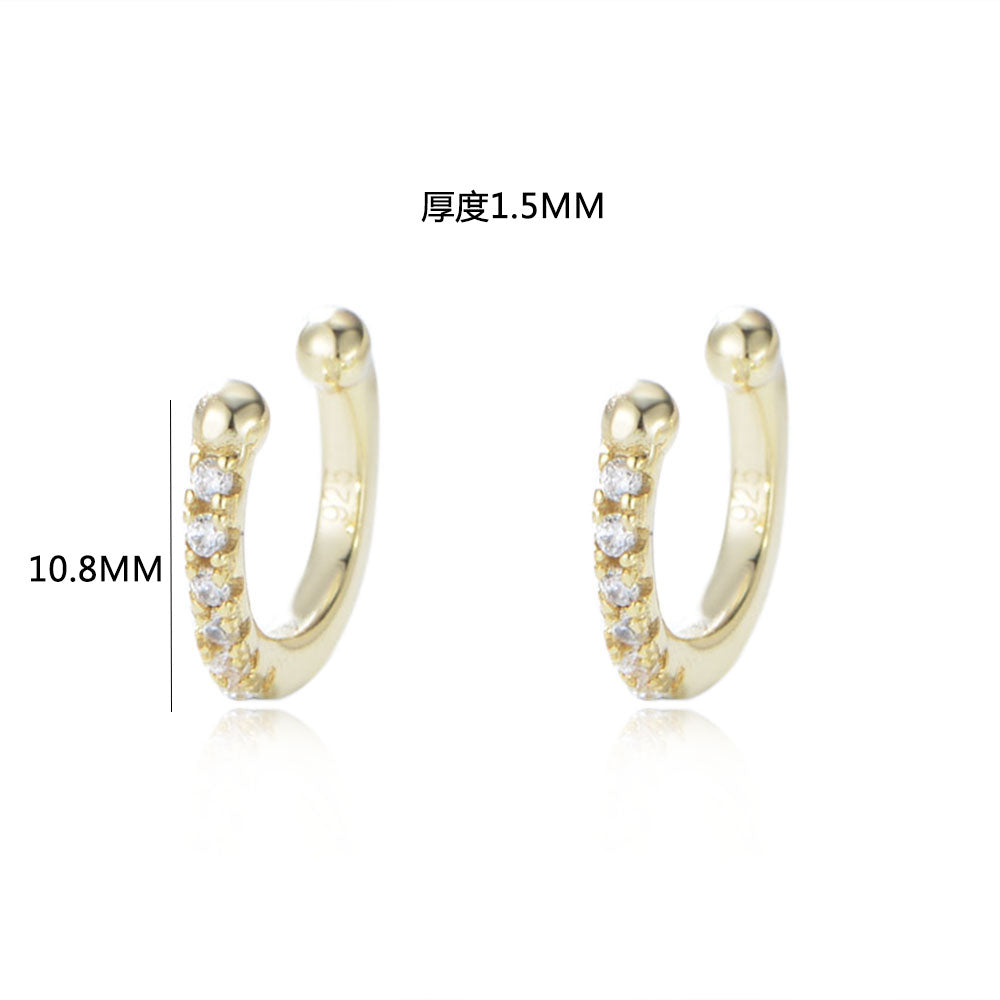 Petty Horseshoe Micro Pave Zircon Cartilage Cuff Non Pierced Earrings