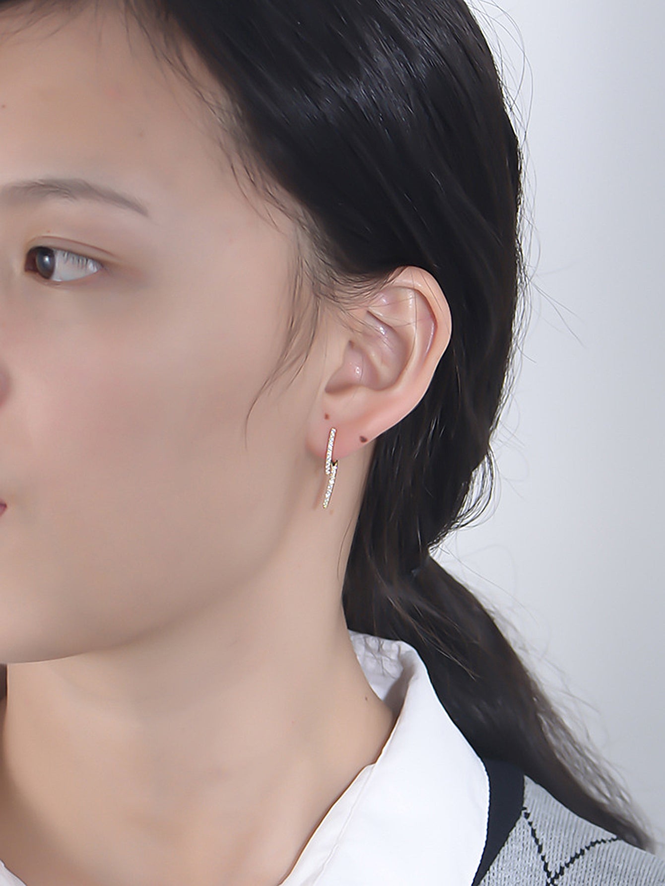 Fashion Cubic Zirconia Lightning Bolt Stud Earrings