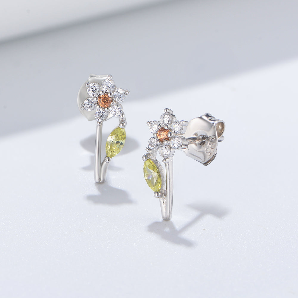 Fashion High Quality  Flower Stud Earrings