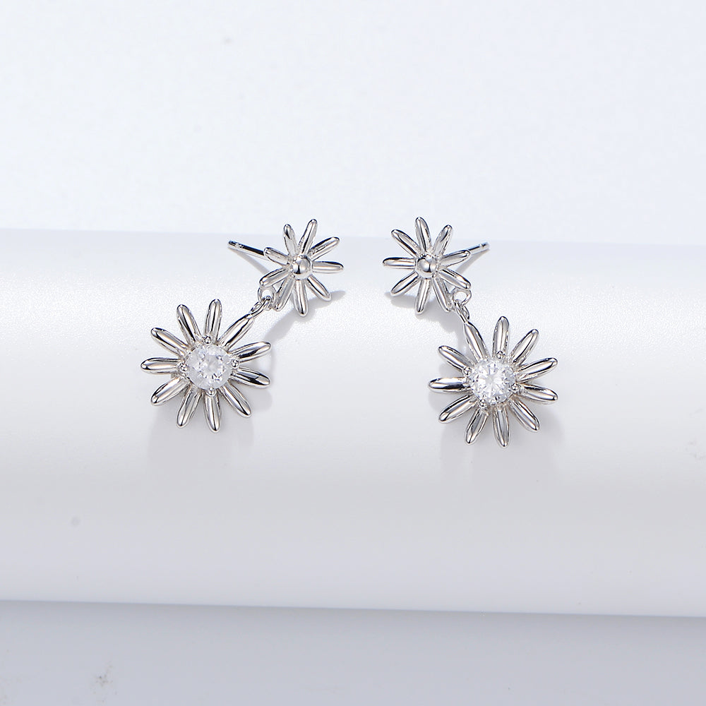 New Design  Summer Sunflower Daisy Stud Earrings