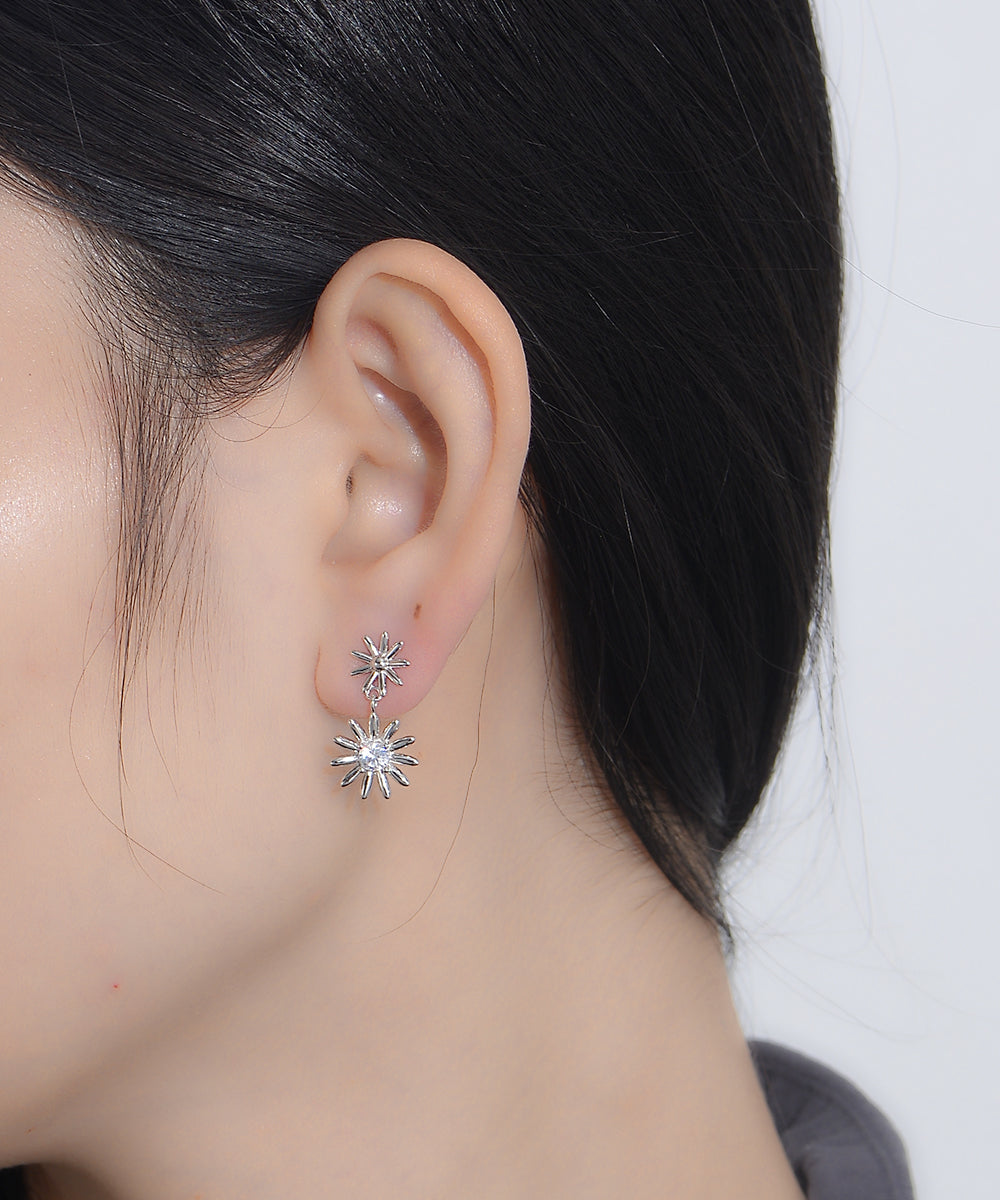 New Design  Summer Sunflower Daisy Stud Earrings