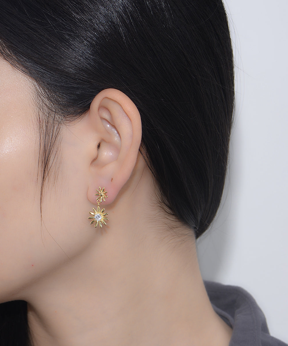 New Design  Summer Sunflower Daisy Stud Earrings