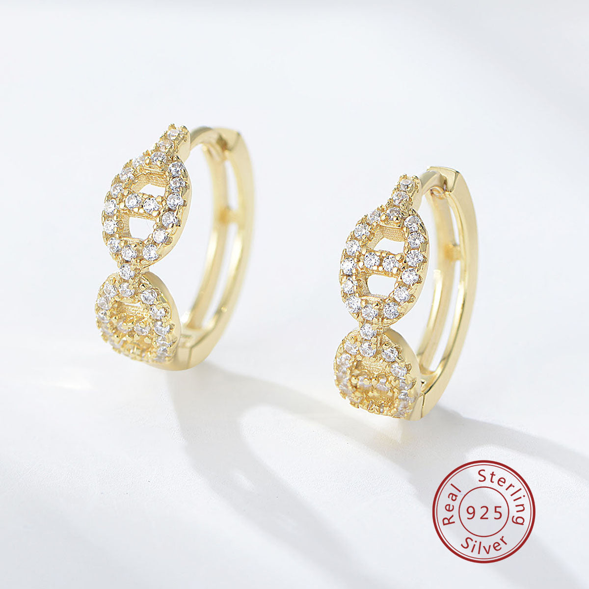 Pave CZ Pig Nose Huggie Earring