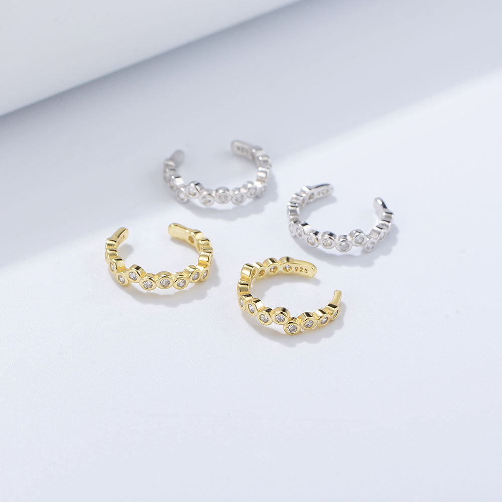 C Shape Earring  Zirconia Cuff Earrings