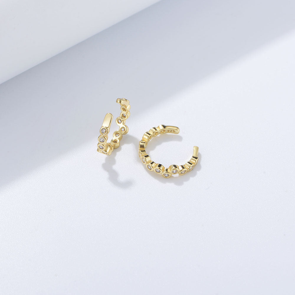 C Shape Earring  Zirconia Cuff Earrings