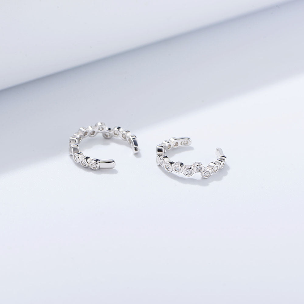 C Shape Earring  Zirconia Cuff Earrings