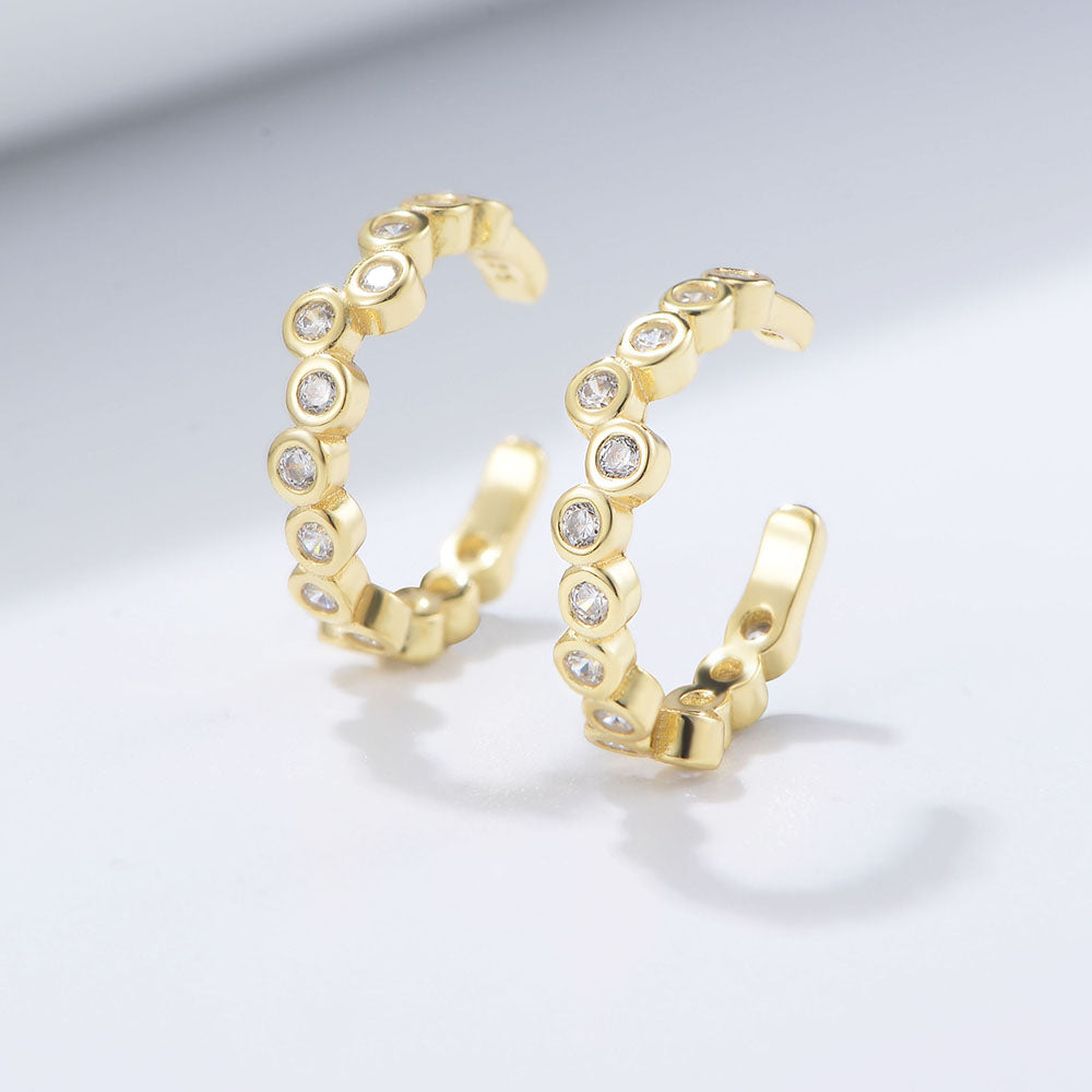 C Shape Earring  Zirconia Cuff Earrings