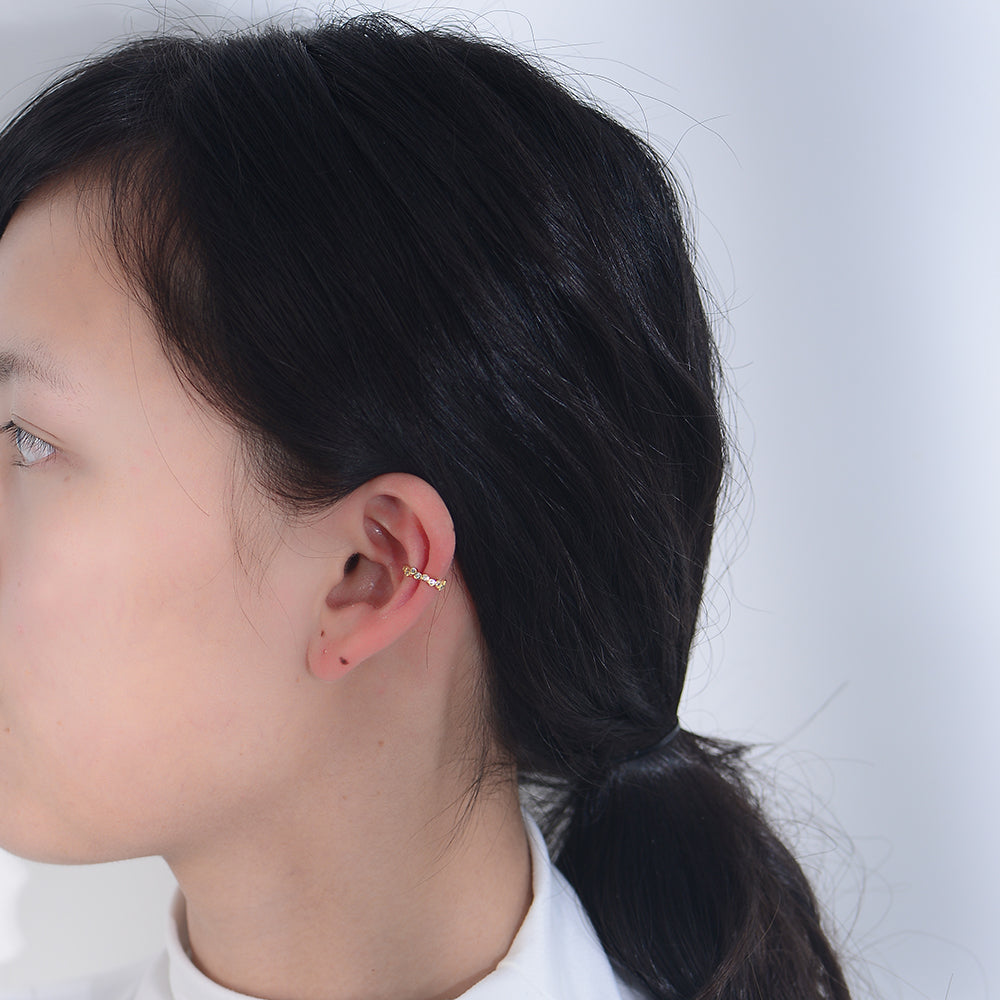 C Shape Earring  Zirconia Cuff Earrings