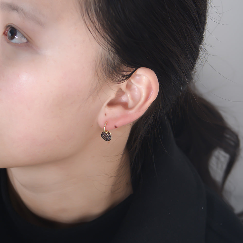 Pave Diamond CZ Charming Huggie Earrings