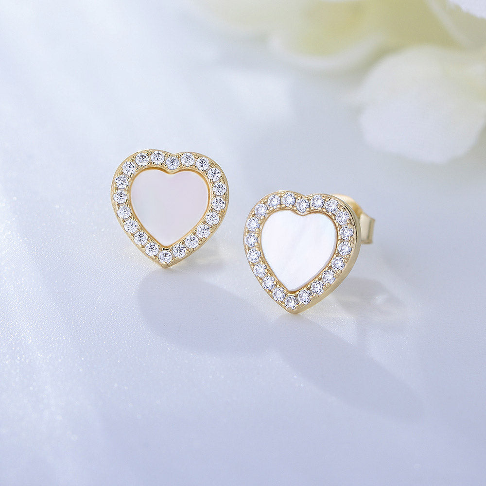 Luxury Gold Plated Shell Heart Earring