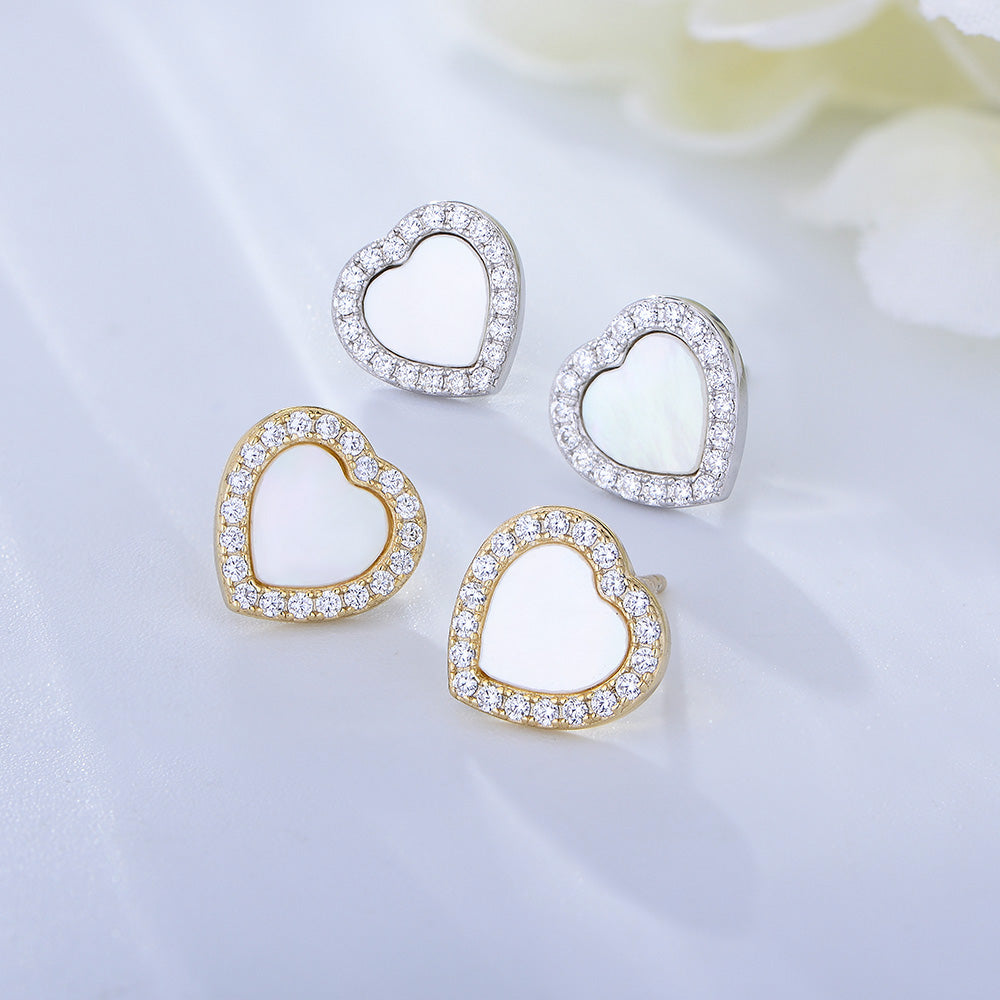 Luxury Gold Plated Shell Heart Earring