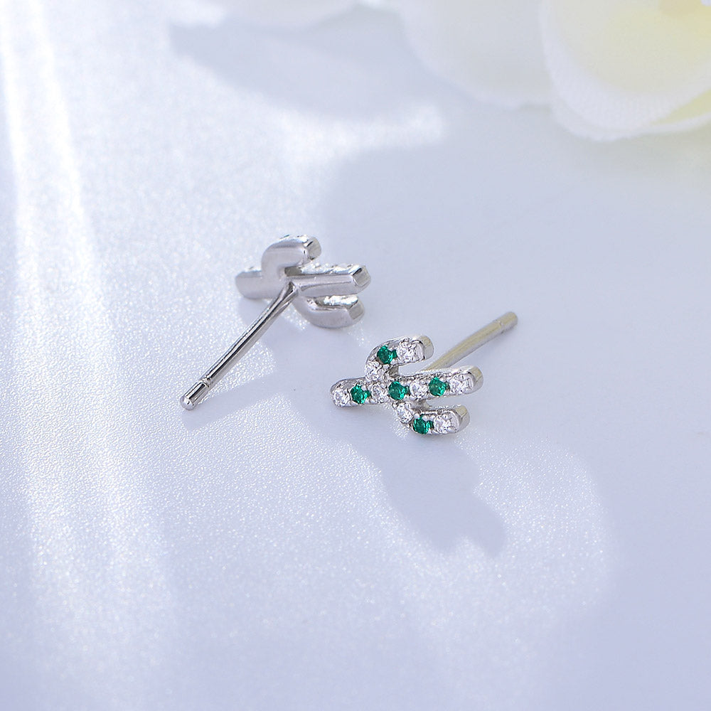 Fashion Tiny Colorful Cactus Stud Earring Fine Jewelry