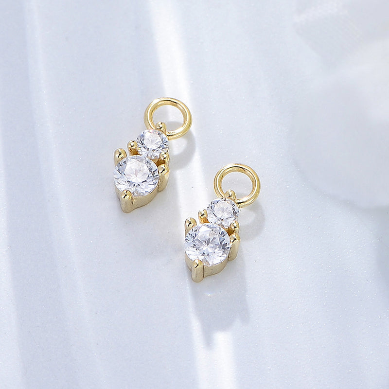 Cubic Zirconia Hoops Huggies Earrings
