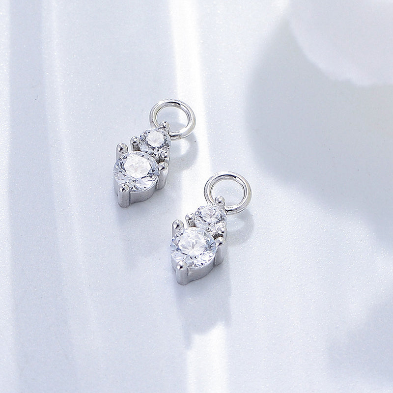 Cubic Zirconia Hoops Huggies Earrings