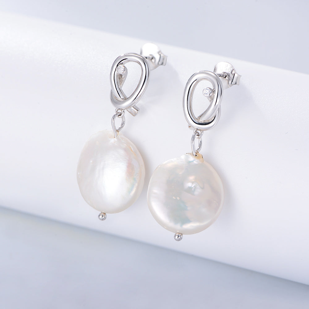 Irregular Fresh Water Baroque Pearl Stud Earring