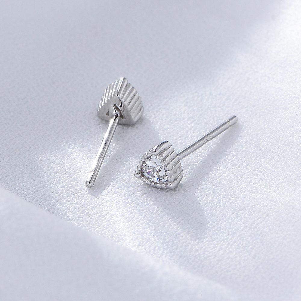 Trendy Trillion Cut Cubic Zircon Stud Earring