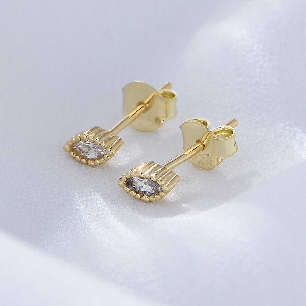 Minimalist Classic Marquise Cut Cubic Zircon Jewelry  Stud Earrings