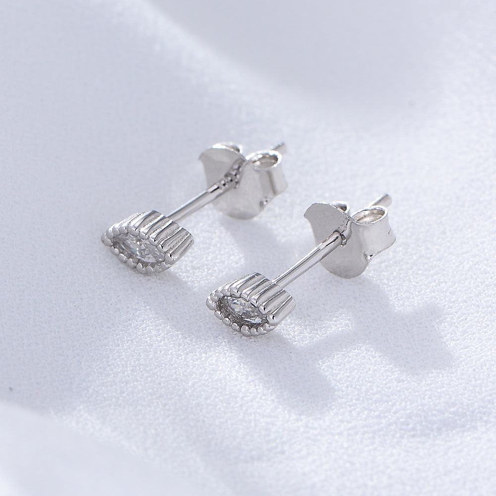 Minimalist Classic Marquise Cut Cubic Zircon Jewelry  Stud Earrings