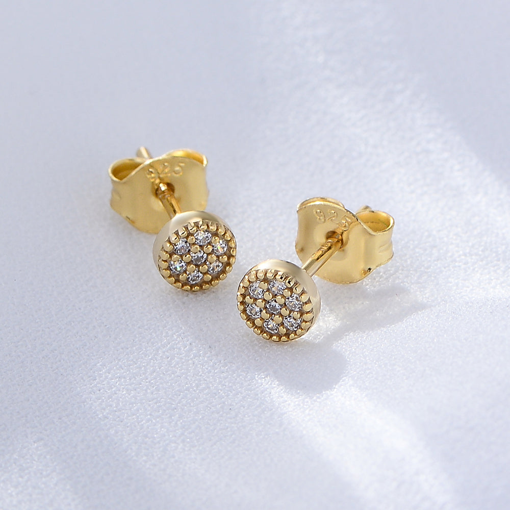 Three Stones Cubic Zirconia Simple Statement Earring