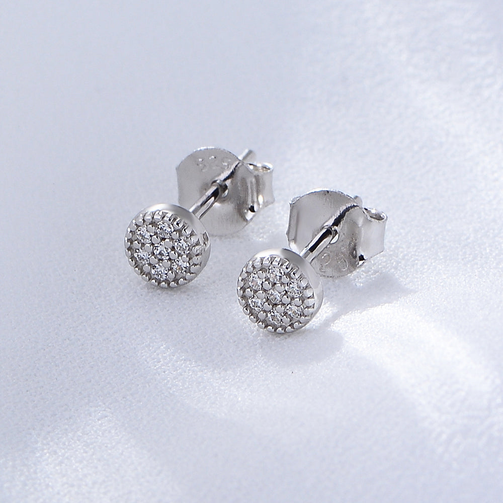 Three Stones Cubic Zirconia Simple Statement Earring