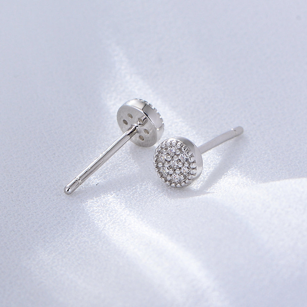 Three Stones Cubic Zirconia Simple Statement Earring