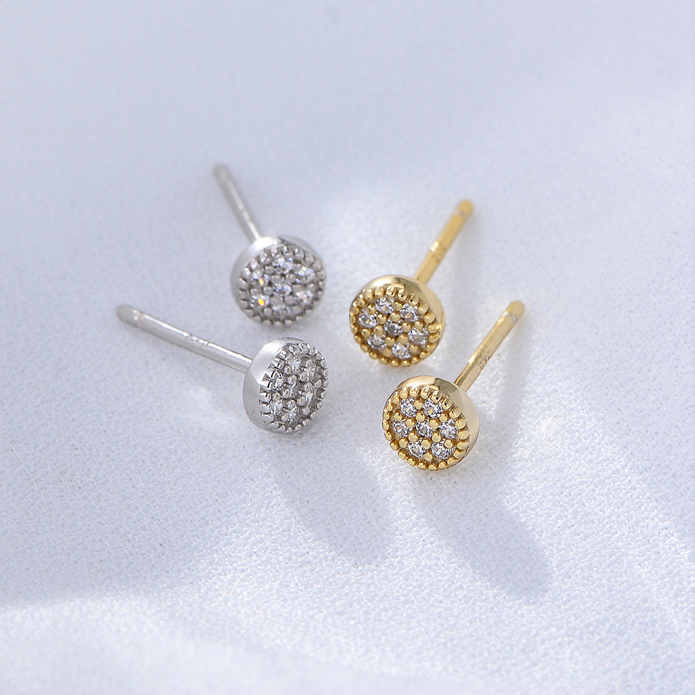 Three Stones Cubic Zirconia Simple Statement Earring