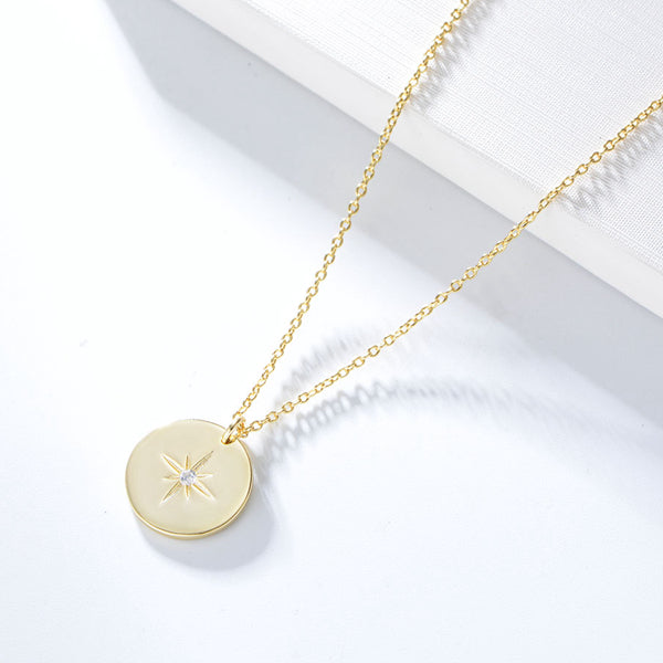Hot  Cross Star Coin Necklace