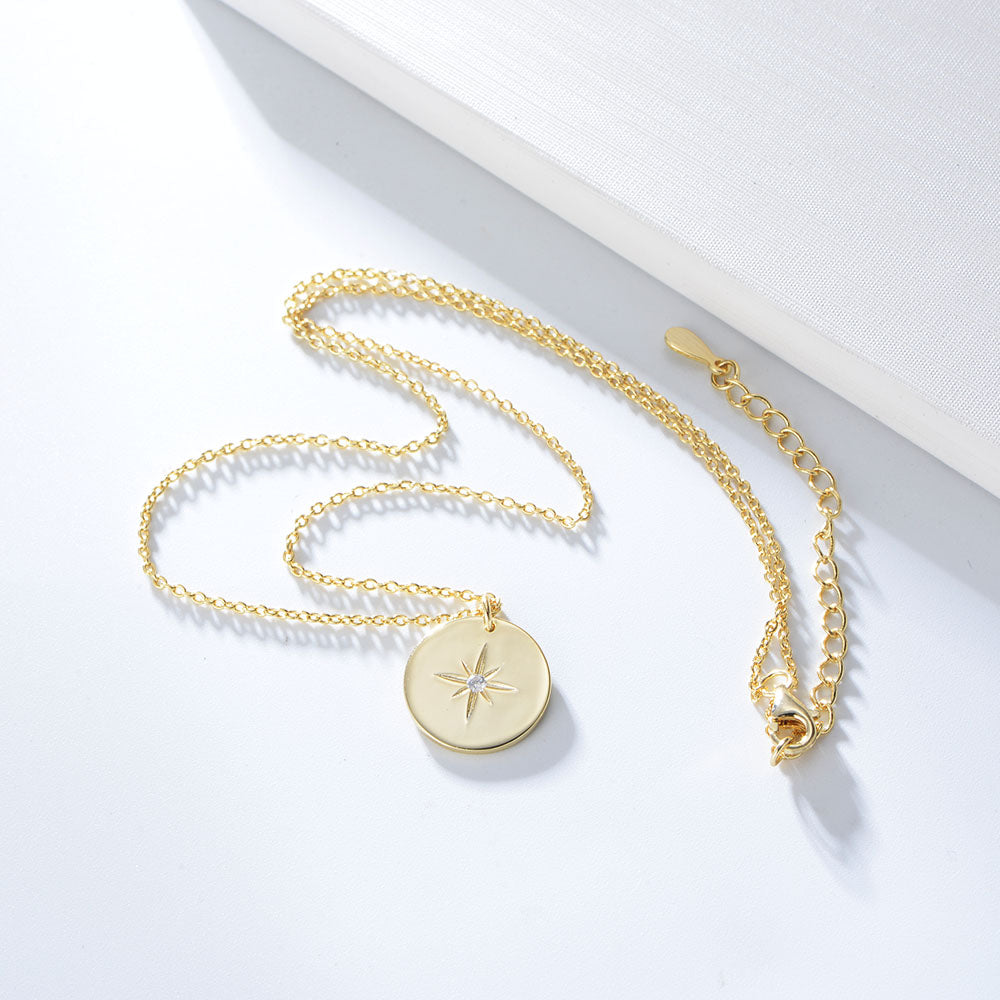 Hot  Cross Star Coin Necklace