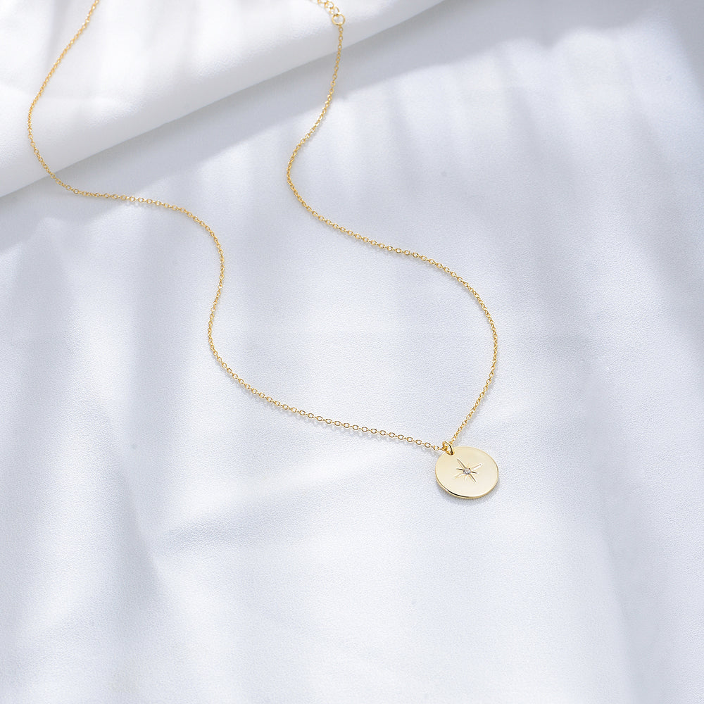Hot  Cross Star Coin Necklace