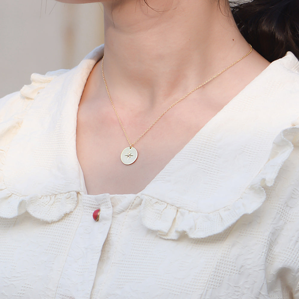 Hot  Cross Star Coin Necklace