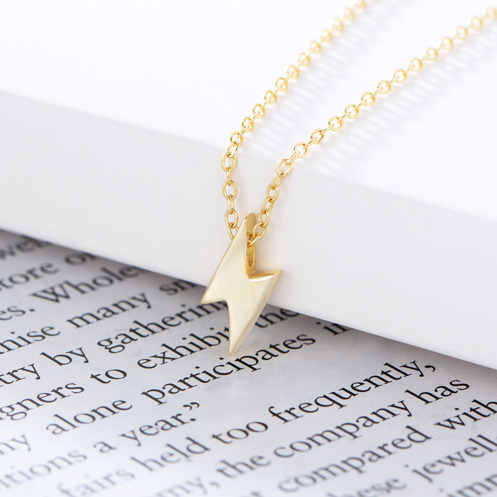 Trendy Gold Plated Lightning Necklace