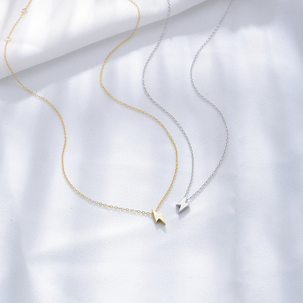 Trendy Gold Plated Lightning Necklace